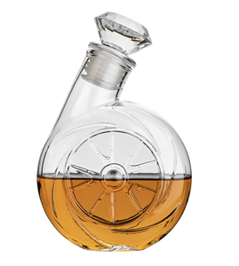 Decantador de Licor de Vidro Borossilicato Redondo de Alta Qualidade com Estampagem a Quente e Capacidade Personalizável - Product Image 1