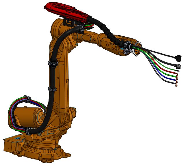 CNGBS Robotic Cable Dress Pack Bending Resistance Pipeline Package for KUKA for YASKAWA FANUC Robots Protecting Bearings