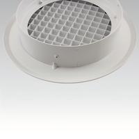 Grille de ventilation ronde moderne en aluminium, finition blanche thermolaquée, montage au plafond, diffuseur d'air pour climatisation
