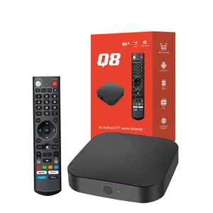 New Q8 S905Y4 Mytv Online 4k HD Good OTT tv Box Smart Voice Remote Control 4gb 32gb Set Top Box TV Digital Android TV Box