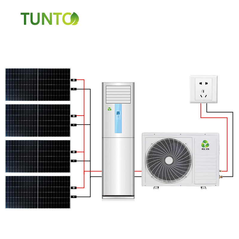 Green Technology 18000BTU 60000BTU Cooling Heating Only Floor Standing  Solar Energy AC DC Unit Cabinet Best for Healthcare