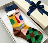 Calcetines de Algodón Casuales con Diseño Divertido de Marvel Anime Funky Crew, Calcetines Personalizados con Letras Divertidas para Hombre y Mujer, Novedad Otoñal