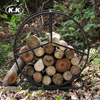 Kawagebo Kamp (KK) L 580 X W 303 X H 600 mm Étagères en bois pour le rangement du bois de chauffage, support pour bûches, organisateur de rangement pour cheminée, outil