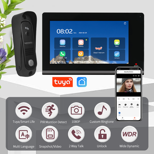 2MP Intercom Video Doorphone Camera <span class=keywords><strong>Kit</strong></span> con visión nocturna 7 pulgadas HD Smart Doorbell Monitor para apartamentos Hoteles Villas - Product Image 2