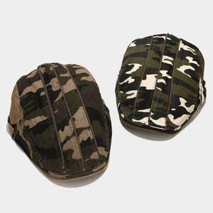 Gorra Newsboy de Algodón Lavado con Camuflaje Vintage de Alta Calidad, Personalizable OEM, con Banda Metálica Ajustable, Gorras Clásicas de Moda para Hombre - Product Image 3