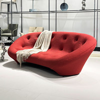 Canapé en tissu incurvé moderne et créatif de style minimaliste italien, canapé design pour salon, appartement et hôtel