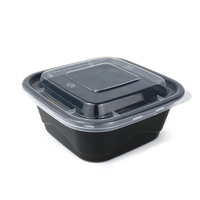 Boîte à lunch carrée réutilisable sans BPA, contenants en plastique anti-fuite compatibles micro-ondes avec couvercles pour nouveau-nés et enfants