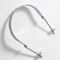 Collier de serrage pour poteau galvanisé à chaud OEM & ODM pour poteaux utilitaires, collier de serrage pour poteaux en acier, matériel pour lignes électriques