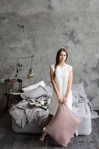 Funda de Almohada Queen de Algodón 100% Lavado Suave Color Mostaza, con Cierre de Botones Tejido, para Almohadas Decorativas King, 200 Hilos - Product Image 5