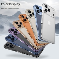 Nouvelle coque de protection pour iPhone 18 Pro/18 Pro Max avec cadre métallique, design boucle hippocampe et protection d'objectif anti-chute