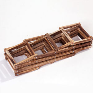 La expansión de vino rojo vino titulares madera plegable 10-botella de vino de madera estante - Product Image 6