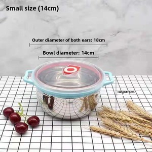 Large Capacity Stainless Steel Lunch <b>Box</b> Plastic Lid Fresh-Keeping Food Instant Noodle <b>Storage</b> for Baby Refrigerator Compatible - Product Image 6