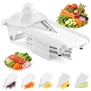 Coupe-légumes multifonctionnel GDL, mandoline manuelle, trancheuse à fruits, pommes de terre, légumes, <span class=keywords><strong>râpe</strong></span>, trancheuse - Product Image 2