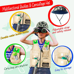 Kit de Aventura para Niños Exploradores, Kit de Campamento al Aire Libre, Incluye Kit de Atrapa Insectos con Chaleco, Binoculares y Lupa - Product Image 5
