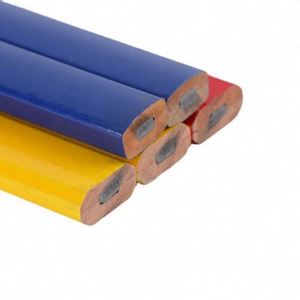 Lápiz de Carpintero Jumbo Cuadrado Personalizado de 24 cm, Material de Madera de Tilo, Lápices Planos HB para Carpintería y Construcción - Product Image 3