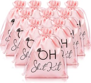 結婚式用ハングオーバーキットバッグ大きなドローストリングギフトラップバッグピンク独身パーティー用ハングオーバーキットバッグ結婚式パーティー用 - Product Image 1