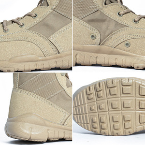 DF22 Men Tactical <b>Boots</b> Canvas Waterproof Outdoor All Seasons High Top <b>Hiking</b> <b>Boots</b> Beige - Product Image 5