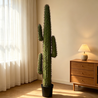 Cactus artificiel succulent en pot de 175 cm (5,7 pi) pour bureau, maison, fête, décoration intérieure, résistant aux UV, durable, vente en gros