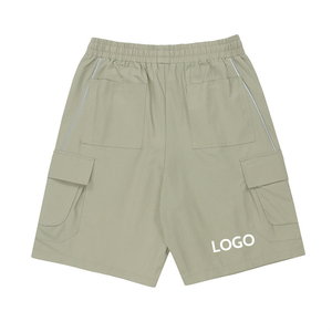 High Street Trendy Grande Bolso Cordão Casual Calções Esportivos Do Vintage 100% Algodão Acima Do Joelho <span class=keywords><strong>Shorts</strong></span> para Homens - Product Image 5