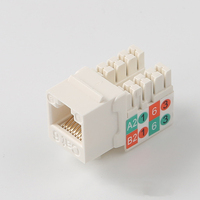 Acoplador en línea sin herramientas de 90 grados Keystone Jack para redes RJ45 Cat5e Cat6 Cat6a UTP sin blindaje para certificaciones