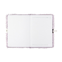 Carnet secret avec couverture en peluche moelleuse, avec serrure et clés, journal pour enfants avec animaux de dessin animé