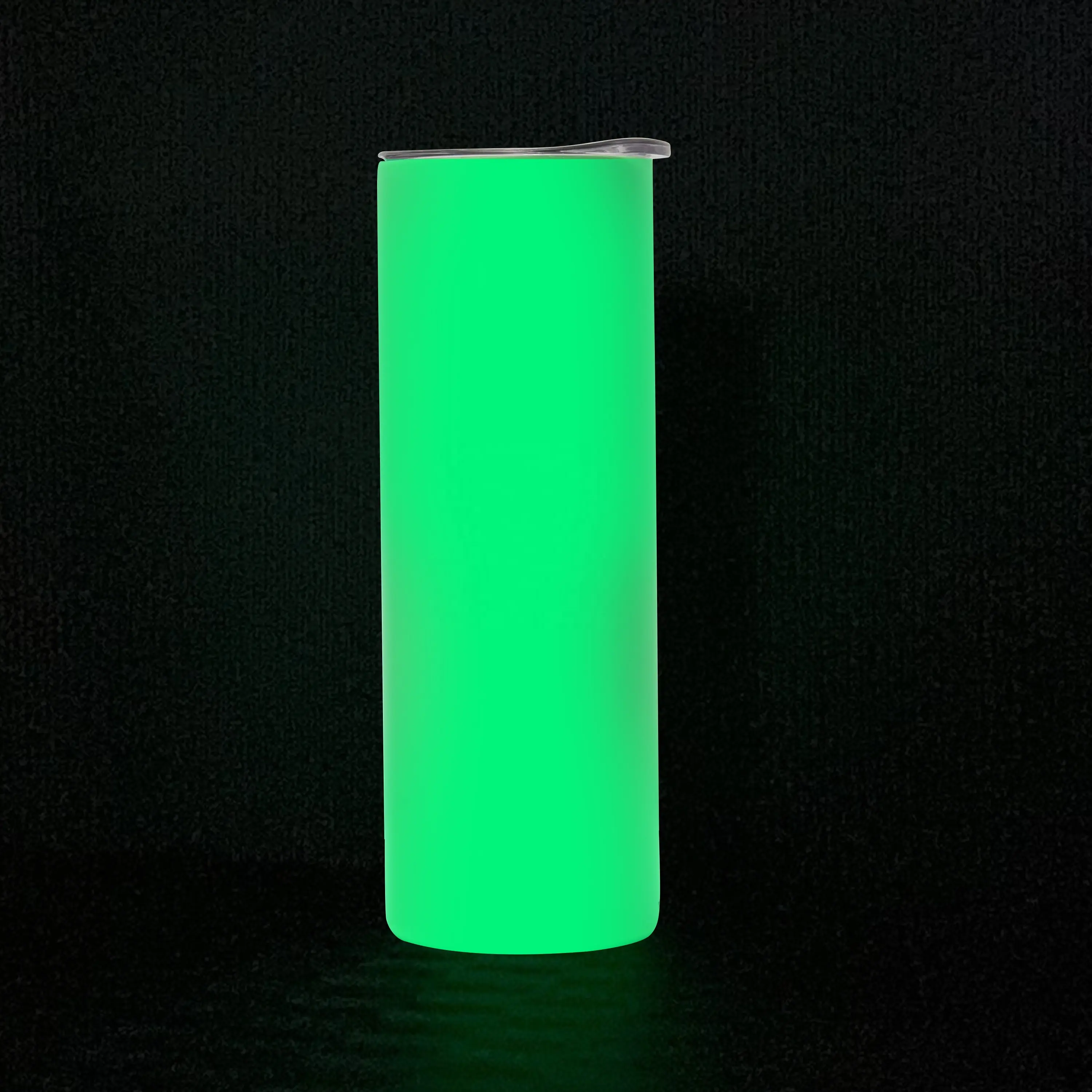 Glow In Dark Sublimation Tumblers New Metal Double Wall Stainless Steel Luminous Paint Green 20 Oz Straight Sublimation Glow In Dark Tumblers With Lid And Straw