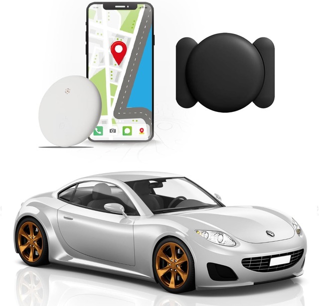 Mini Hidden GPS Tracker Magnetic Plastic Waterproof Case for Vehicles Cars Bikes-GPS Locator for Find My No Monthly Fee