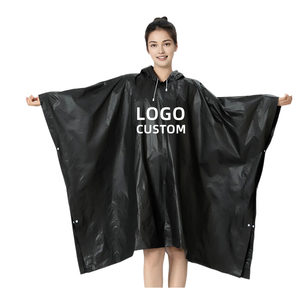 Vente directe d'usine Imperméable Durable Camping Randonnée PVC Cape de <span class=keywords><strong>pluie</strong></span> rouge avec capuche pour adultes - Product Image 3