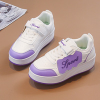 ZHOYA 2026 Nouvelles Chaussures à Roulettes Rose-Violet Color-Block Fermeture Velcro Élégantes Légères Décontractées pour Filles