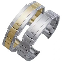 Bracelet de montre de haute qualité en acier inoxydable massif, bracelet de montre en métal plaqué PVD pour Rolexs Daytona Submariners, montre 20 21MM
