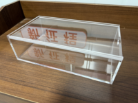 Boîte de rangement de luxe moderne en acrylique transparent pour Mahjong, style américain, pour 160 tuiles, durable et écologique