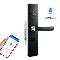 Serrure de porte intelligente en acier inoxydable 304 avec empreinte digitale, application TTlock, mot de passe, carte IC, poignée de verrouillage pour porte en bois, appartement, maison