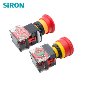 SiRON H017(C) Interruptor de Botón de Parada de Emergencia de Seguridad de 22mm, 250V, Rojo, Industrial, Momentáneo, IP40, Anillo Iluminado - Product Image 6