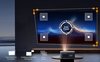 VEVHSAO ZERO 3 MAX Projecteur intelligent Android double Wi-Fi BT5 avec correction automatique de la distorsion trapézoïdale, haute luminosité, anti-poussière, LED, pour cinéma maison