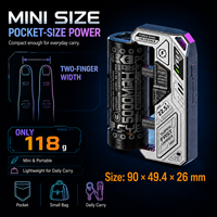 Power Bank Mini 5000mAh dengan Baterai yang Dapat Diganti, Charger Portabel dengan Sel 21700 yang Dapat Dilepas, Pengisian Cepat USB-C 22.5W