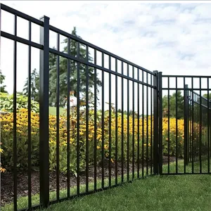 2024 China Supplier Fence Metal Welding Flat Top Style Aluminum Fence