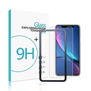 3 Pack de vidrio templado Protector de pantalla del teléfono <span class=keywords><strong>celular</strong></span> aplicador para iPhone 11 Max Pro - Product Image 3