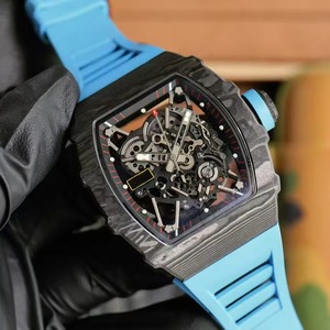 New Street Style <b>Black</b> Carbon Fiber Case Hollow Out Automatic Mechanical <b>Watch</b> 50 Bar Waterproof Luminous <b>Mens</b> Luxury - Product Image 1