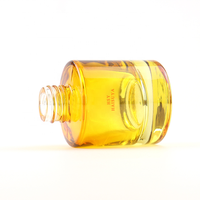 Bouteilles d'huiles en verre transparent épais de luxe fond plat marque privée personnalisée 3ml 10ml 1oz 2oz collier plaqué bouchon compte-gouttes parfum