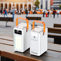 Batterie externe 80000mah/100000mah haute capacité, charge rapide 22.5w, câbles intégrés, station d'alimentation avec lampe de camping