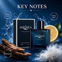 Parfum marin pour homme 1,7 fl oz 50 ml Eau de Toilette longue durée, senteur fraîche océanique aquatique, Cologne Stick pour homme moderne au quotidien et au travail