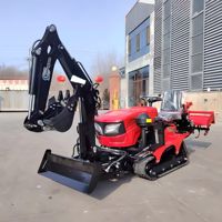 Traktor Crawler Baru 25HP/35HP 2WD/4WD dengan Hydraulic Hammer, Quick Hitch, Tiller, Cultivator, Mini Rotary Tiller, Mesin Pertanian untuk Kebun