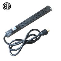 Disjoncteur en alliage d'aluminium Orient à 8 ports 250V 30A avec prise L6-30P et 6 prises C13 pour rack de serveur