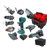 Kit combiné d'outils électriques sans fil 21V Brushless, 9 pièces, 13 pièces, 18 pièces, multifonction, dans un coffret rouge