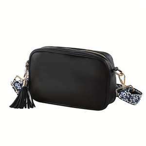 Groothandel Custom Dames Baby Blauw Roze Pu Lederen Schoudertas Gitaar Strap Crossbody Tas Met Kwastje - Product Image 1