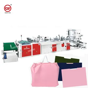 machine make plastic bag polythene 4 function drawstring handle carry shopping bag forming machine production line