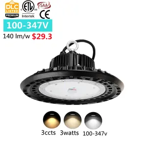 LED high bay แสงอุตสาหกรรม CE ETL ได้รับการอนุมัติรับประกัน 7 ปี 0-10V หรี่แสงได้ 100W- 240W เอาต์พุตลูเมนสูง IP66 กันน้ํา