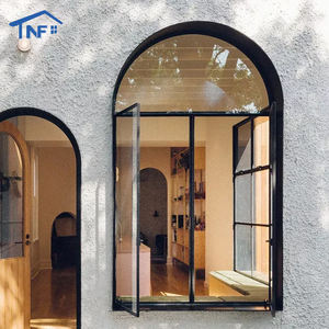 Fenêtre cintrée à double vitrage en aluminium avec grilles - Product Image 4