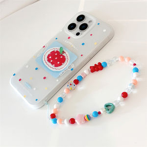 Petits pois colorés pour Iphone15promax pomme rouge en trois dimensions 16 étui pour téléphone portable 14 13 lanière <span class=keywords><strong>11</strong></span> Silicone <span class=keywords><strong>pas</strong></span> <span class=keywords><strong>cher</strong></span> - Product Image 4