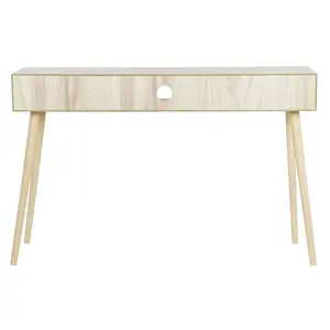 Consolle in MDF di Paulownia 120x42.5x78cm con Design a Griglia - Product Image 4